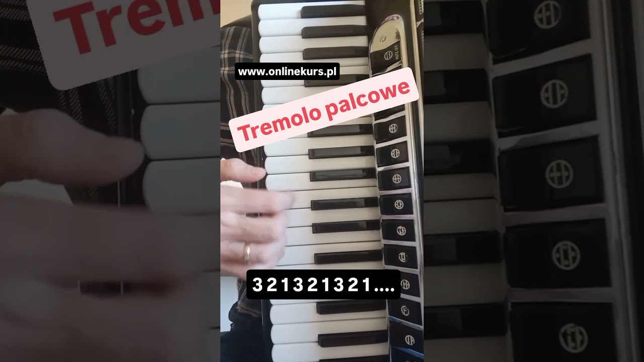 Tremolo palcowe Akordeon 🎹 nauka gry - lekcje online🎵 #tutorial #akordeon #accordion