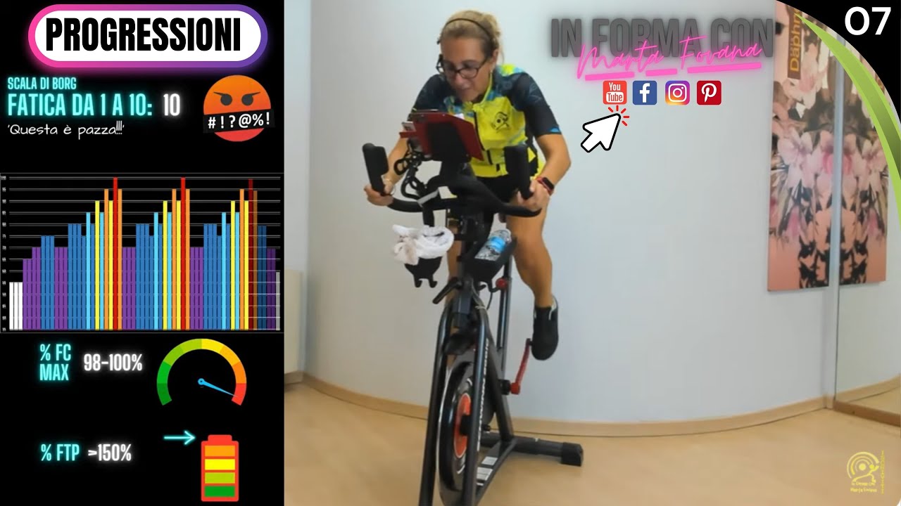 Indoor Cycling Live: PROGRESSIONI - PRG  // Allenamento per Ciclismo - Lezione Spinning 07