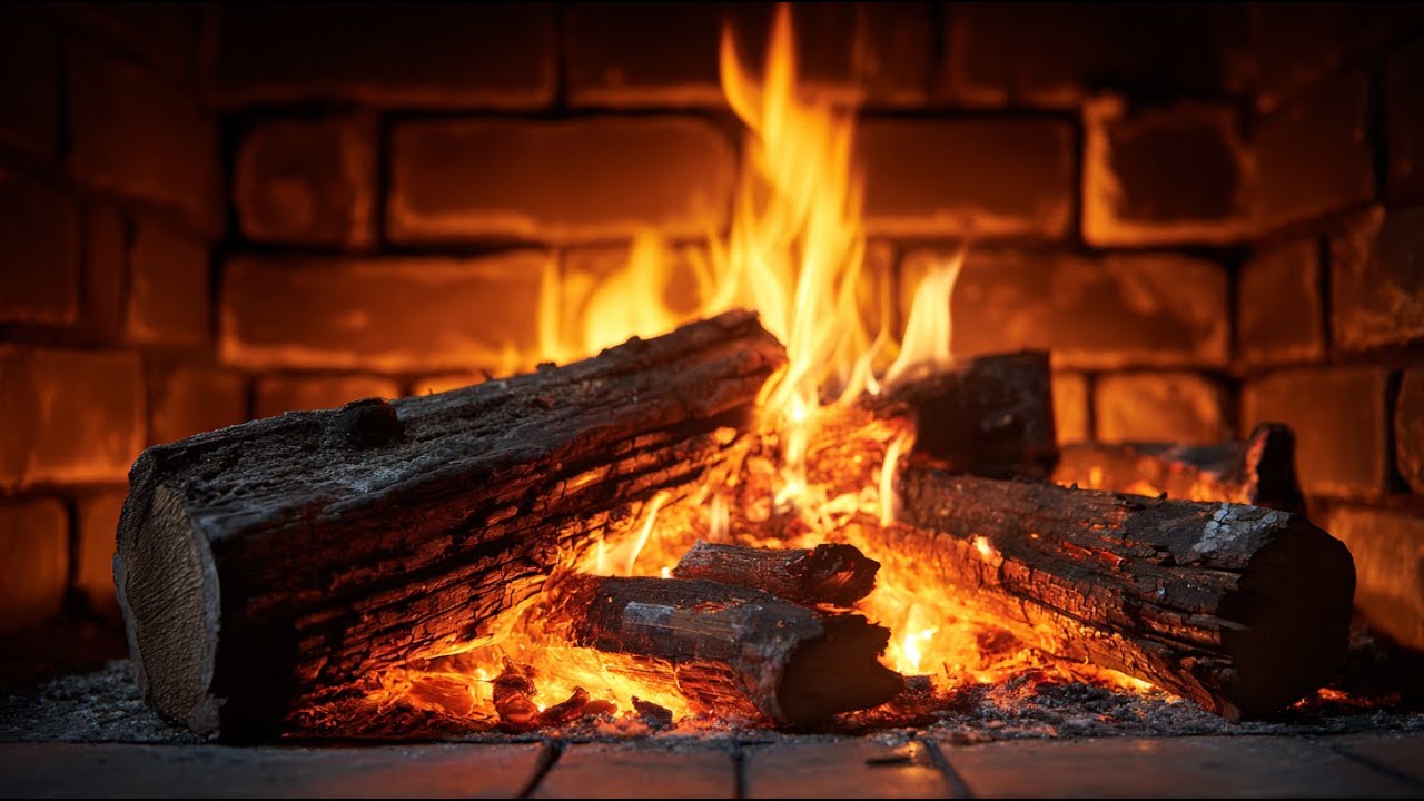 🔥 Cabin Fireplace Ambience 🪵 | Gentle Fire Crackle, Logs & Warm Atmosphere | 3-Hour ASMR