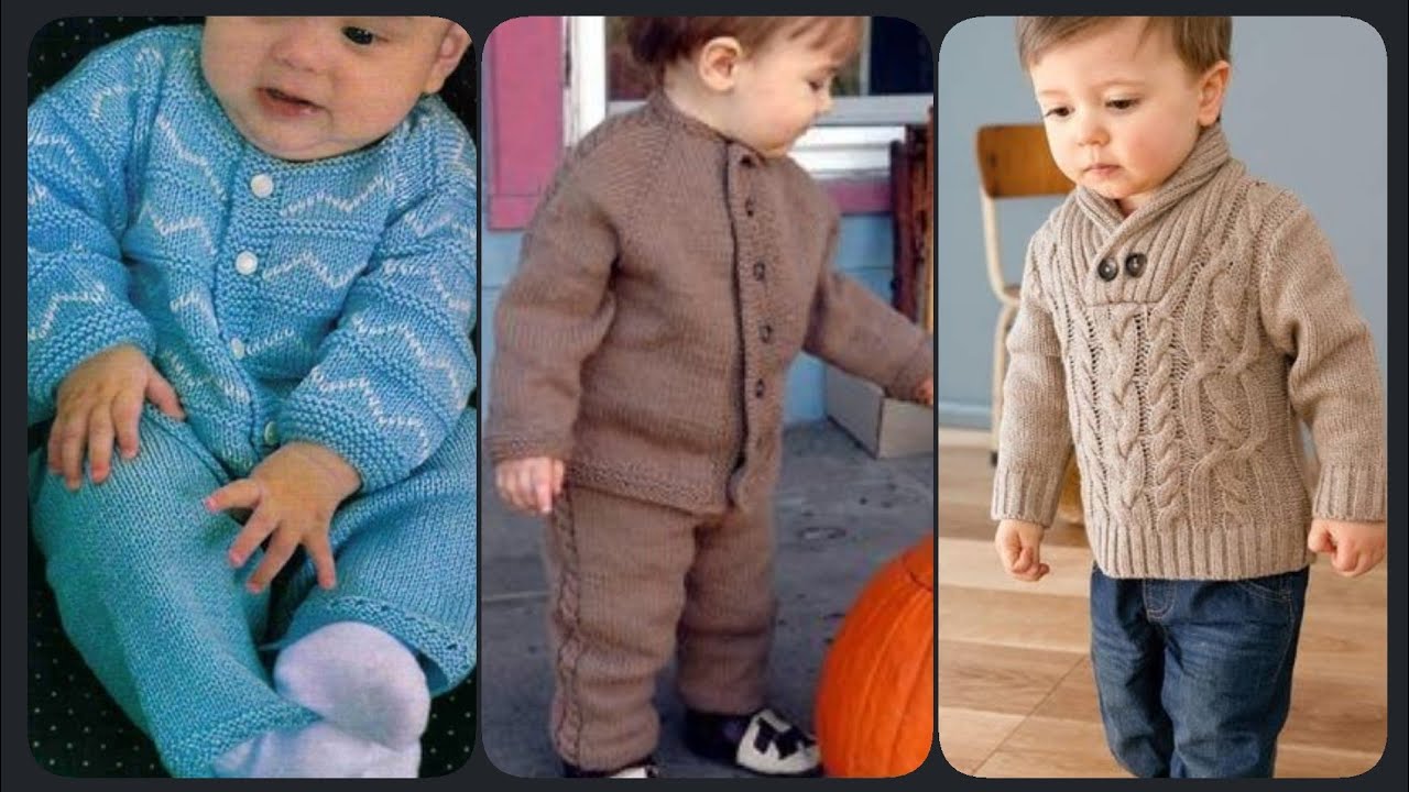 1-5 year baby boy sweater design ideas/Sweater set design for babies