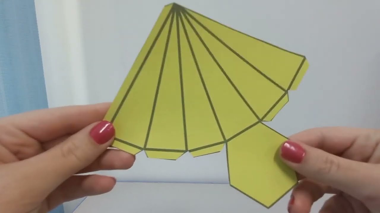 ✂️📝Construção pirâmide de base hexagonal