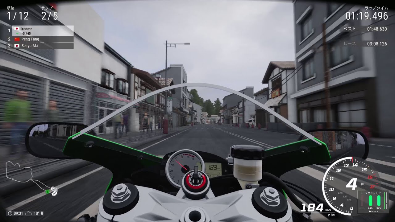 Ride 4　PS４　日本語版　キャリア・ストック600　ZXｰ6R　関東南コース
