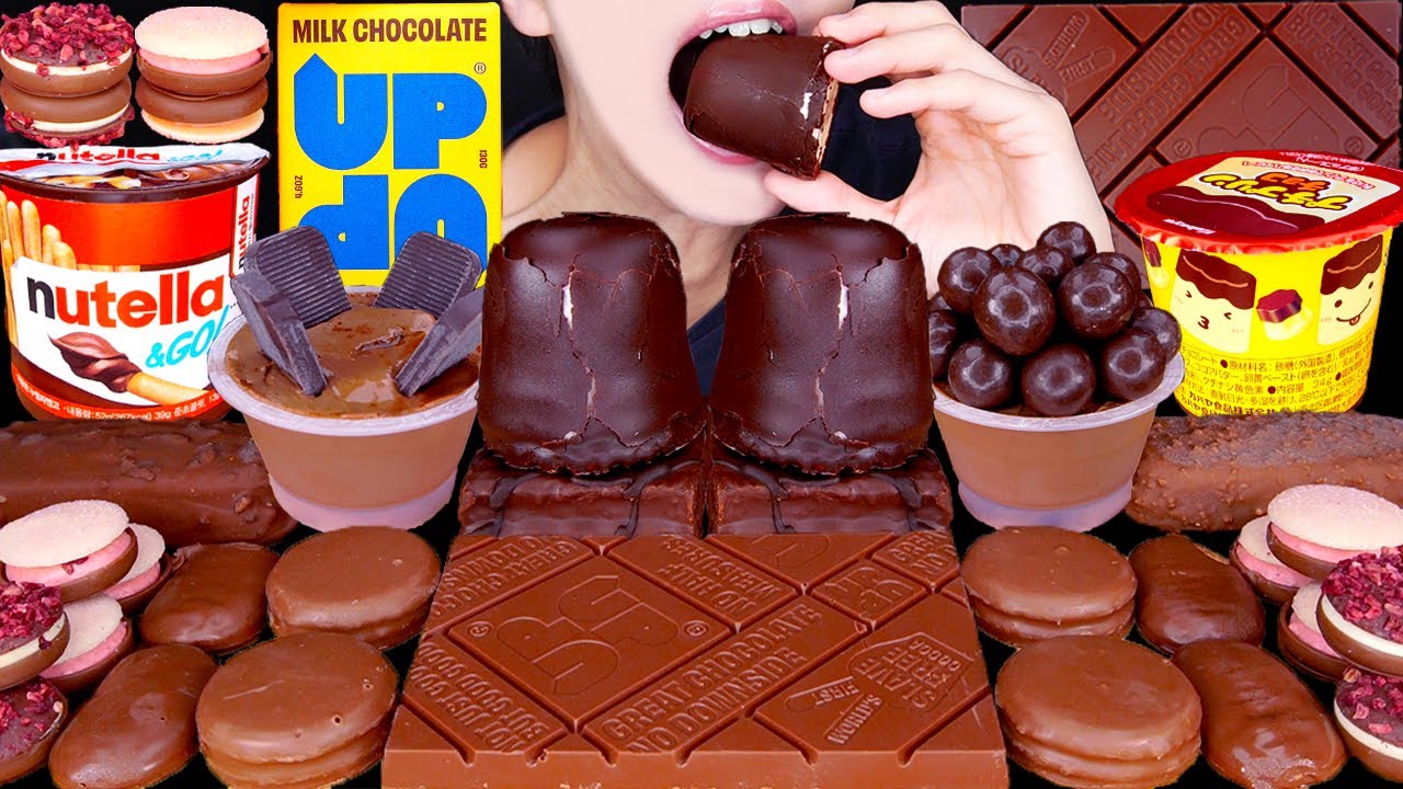 ASMR DICKMANN'S CHOCOLATE MARSHMALLOW KIKKAT MAGNUM ICE CREAM DESSERT MUKBANG 킷캣 먹방咀嚼音 EATING SOUNDS