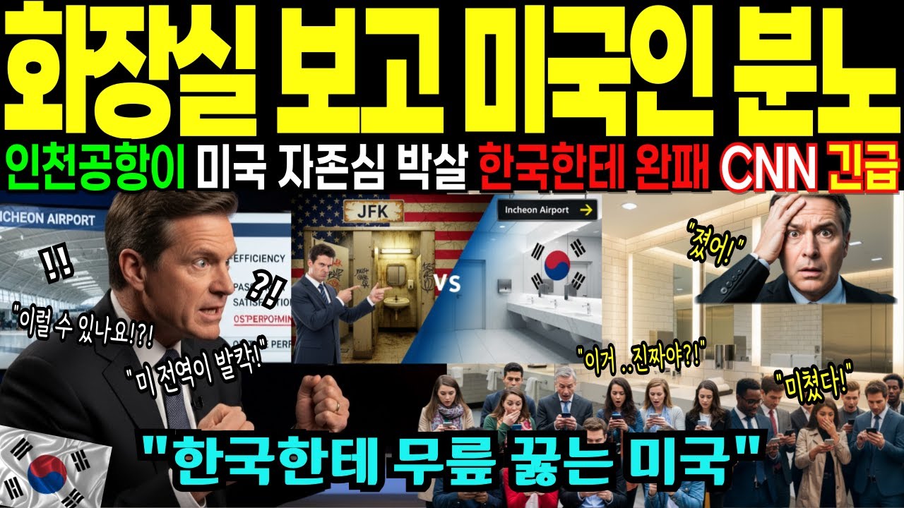 [해외감동사연] 인천공항이 미국 자존심 박살냈다, “한국한테 완패” 미국 발칵 CNN 긴급보도
