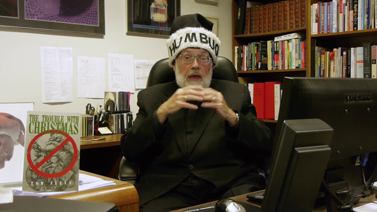 Atheist Tom Flynn works on Christmas