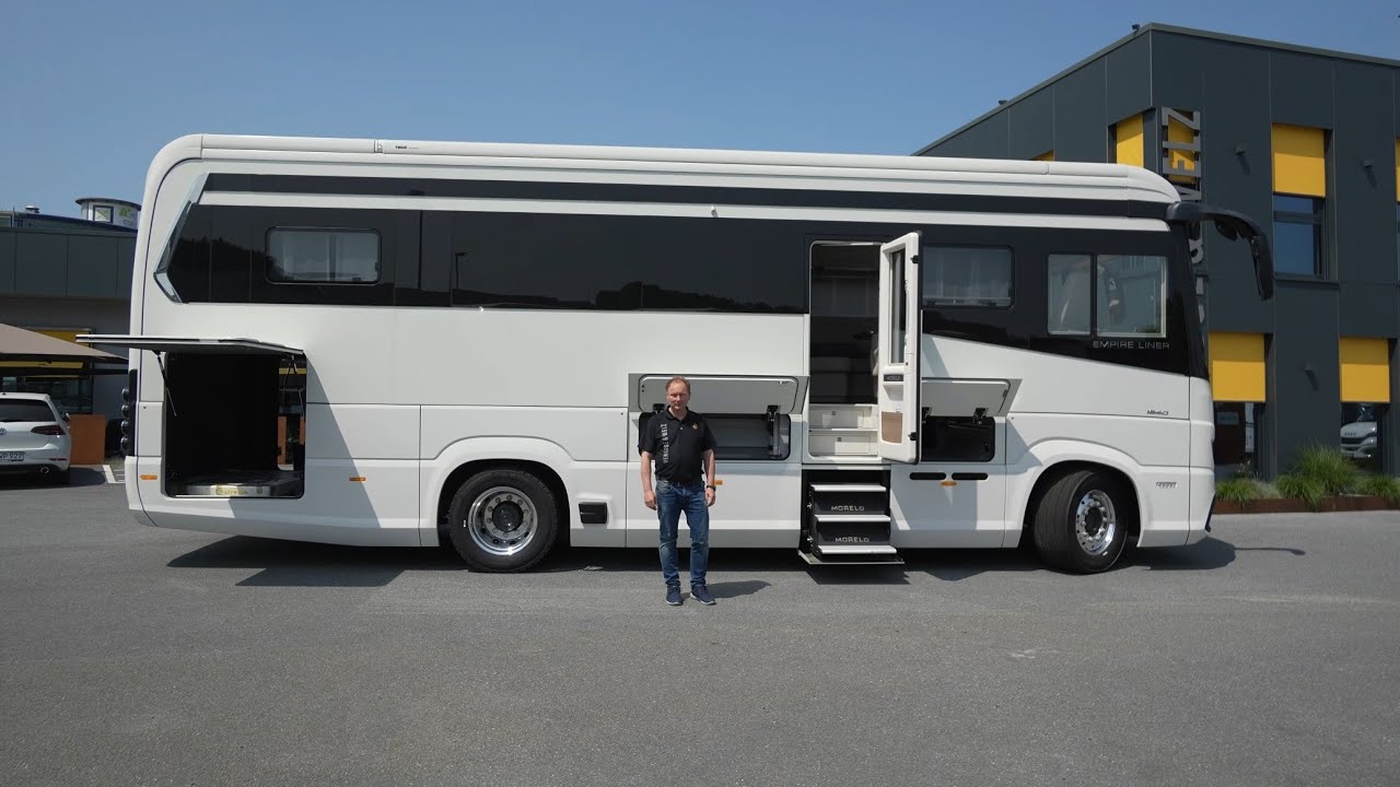 Luxus Wohnmobil Morelo Empire Liner Actros 2023. Jetzt günstig als Vorführwagen bei Veregge & Welz