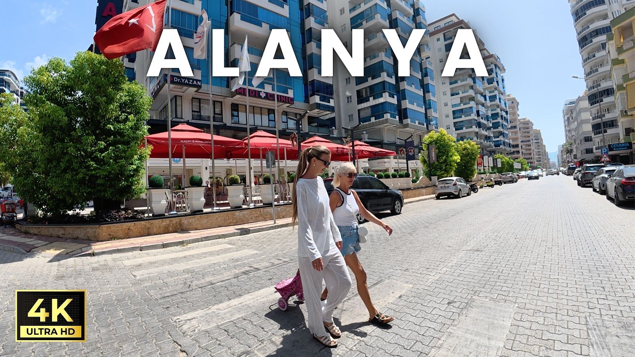 Alanya Mahmutlar Barbaros Street | Antalya Turkiye | August 16, 2025 [4K HD/60 fps]