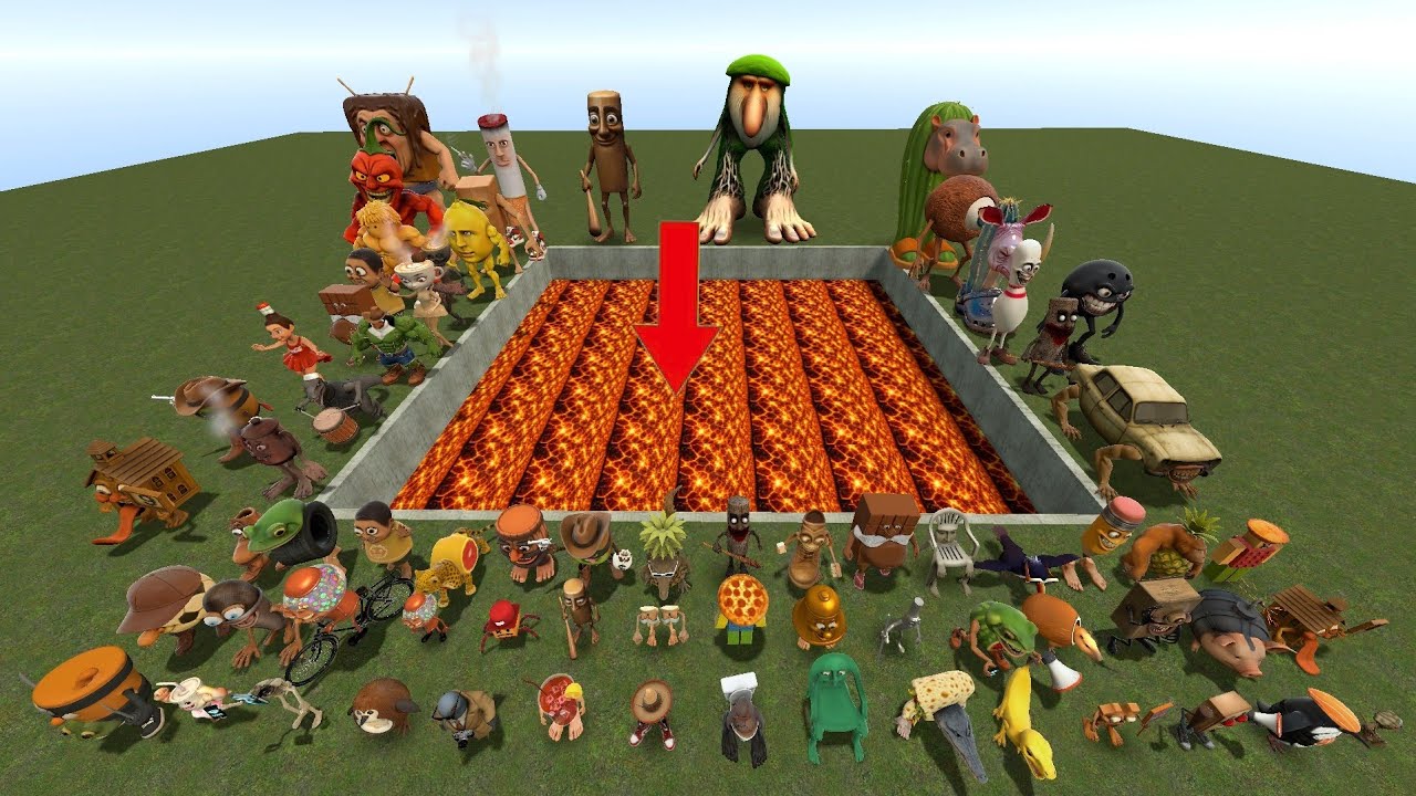 Spartan Kicking Brainrot Italian Memes in The Lava Pit | Garry's Mod