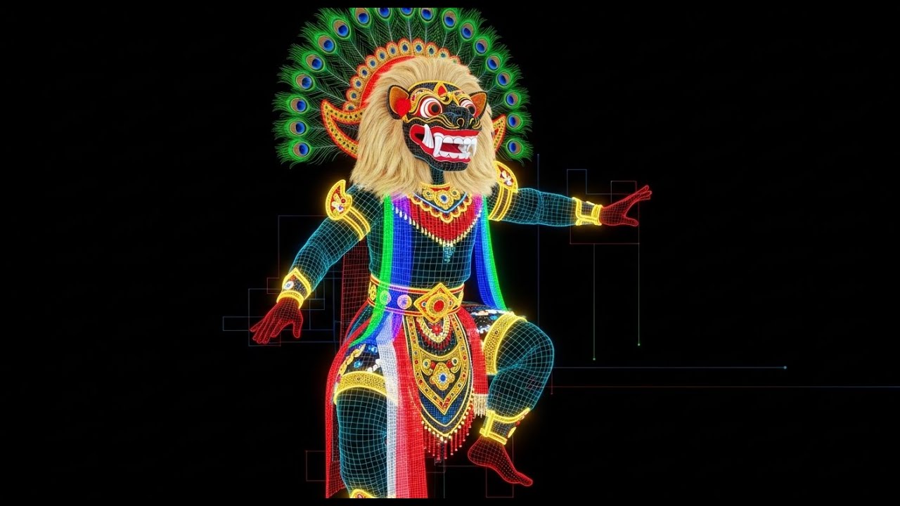 Cultural Fusion Series Vol. 1: Indonesian Tribal Dance in 3D Hologram Video Pepper&rsquo;s Ghost Projector
