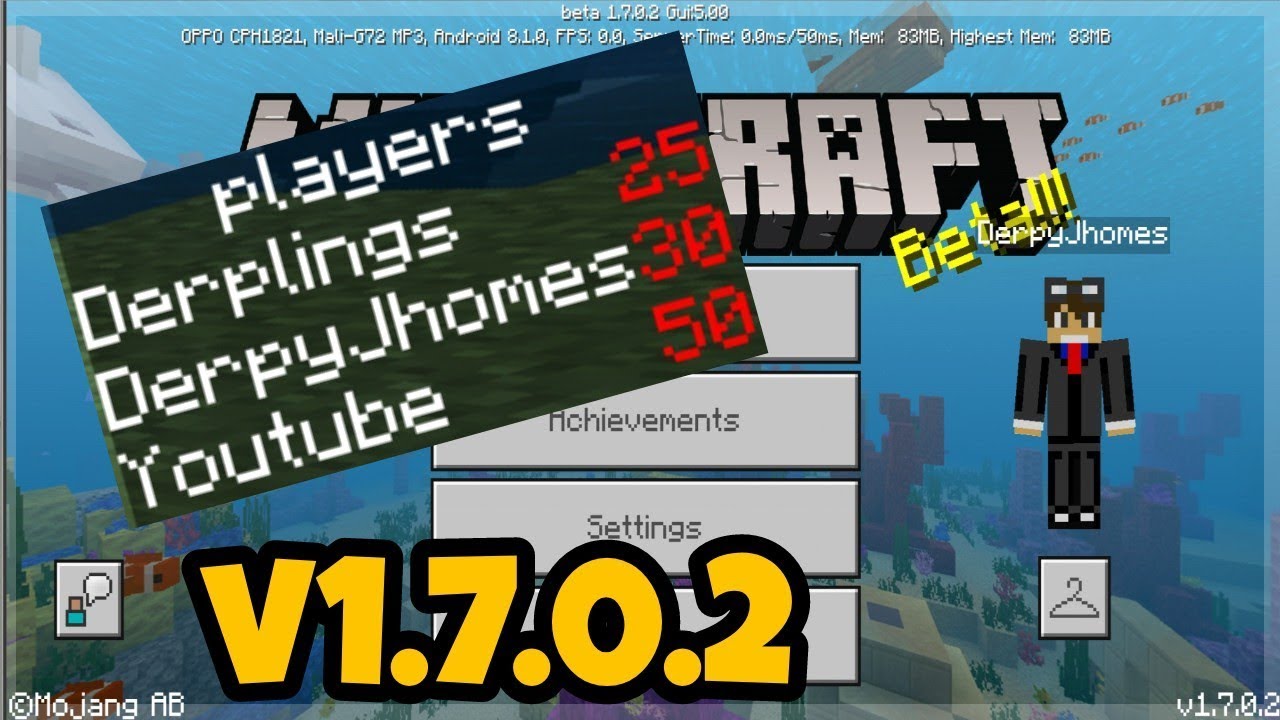 NEW MCPE 1.7.0.2 BETA!!! Minecraft Pocket Edition Update