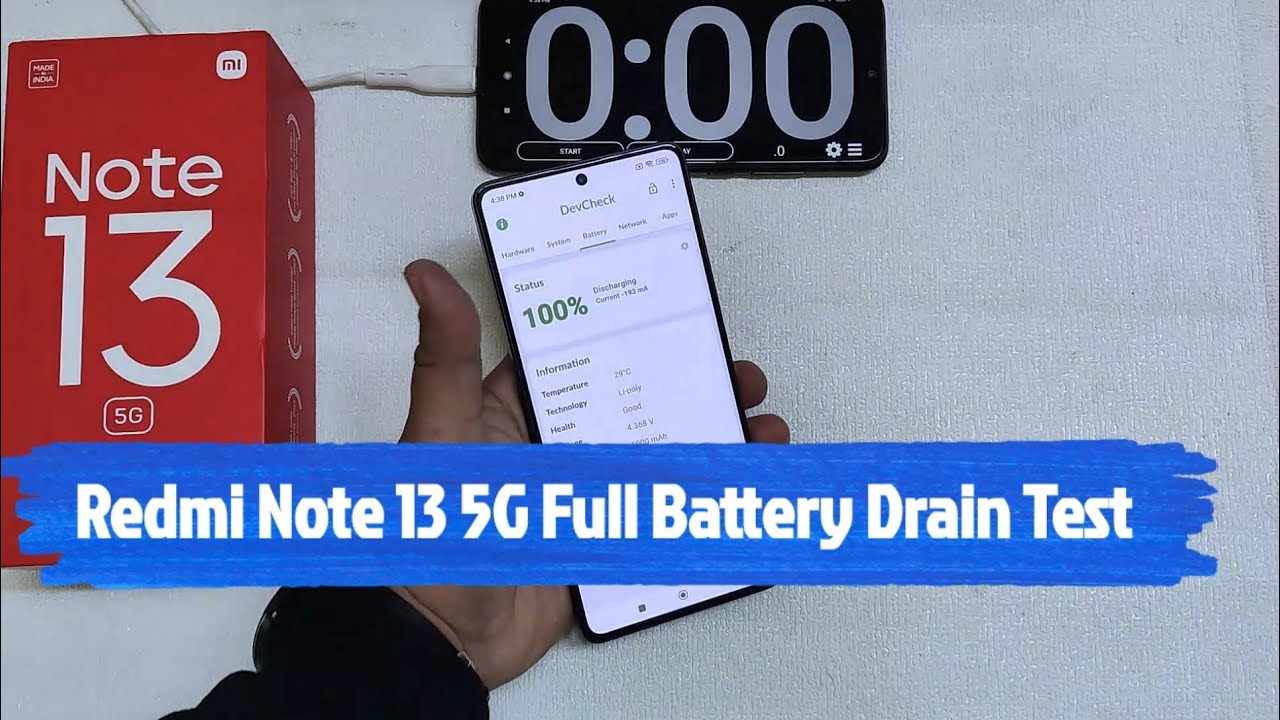 Redmi Note 13 5G Battery Drain Test | Redmi Note 13 5G Battery Drain Test 100% To 0%