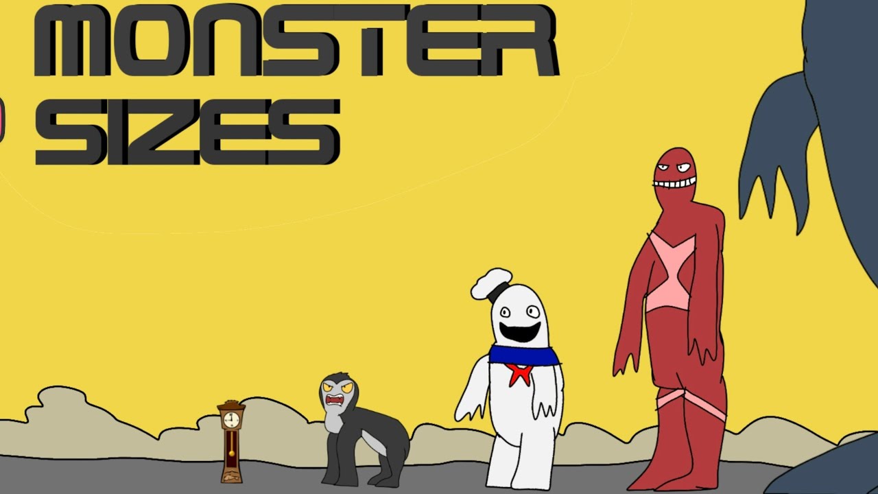 Hickory dickory dock but it's a size comparison Part 2: Monsters