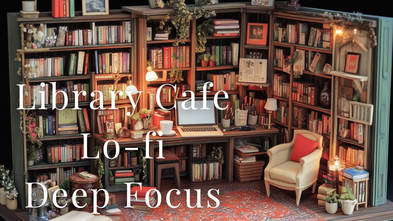 Library Cafe ☕ Deep Focus Lofi | Study & Work Music for Productivity (2 Hours)