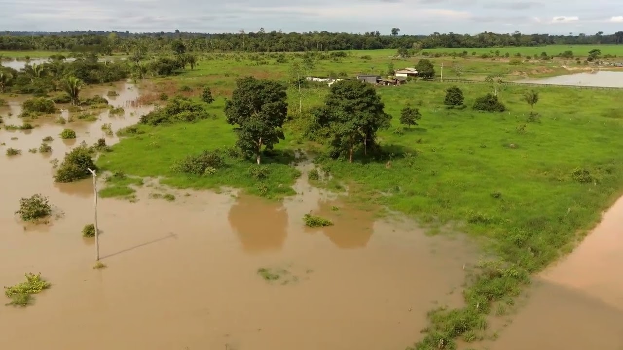 Rio S&atilde;o Joaquim transbordou.