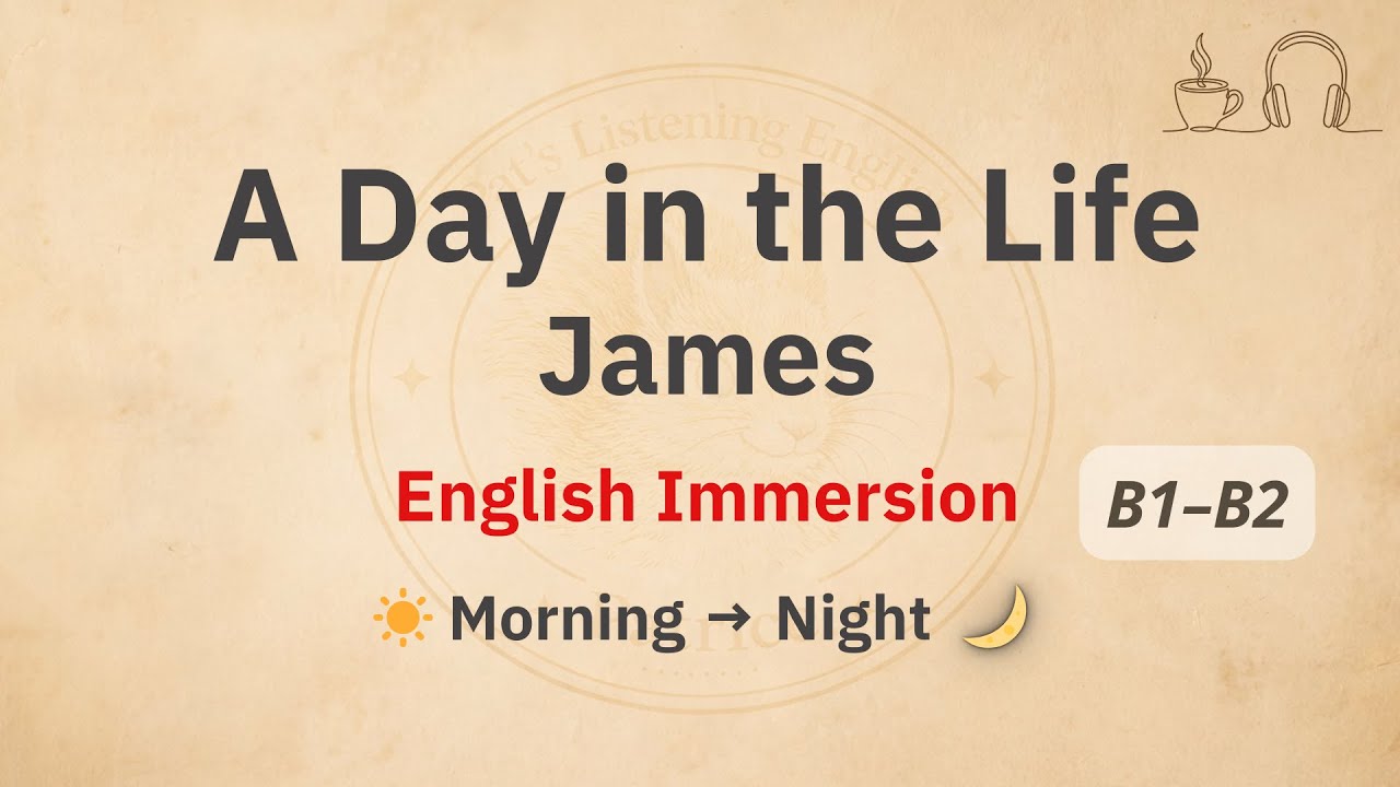 A Day in the Life: Full English Immersion | Morning to Night (B1–B2 Listening)