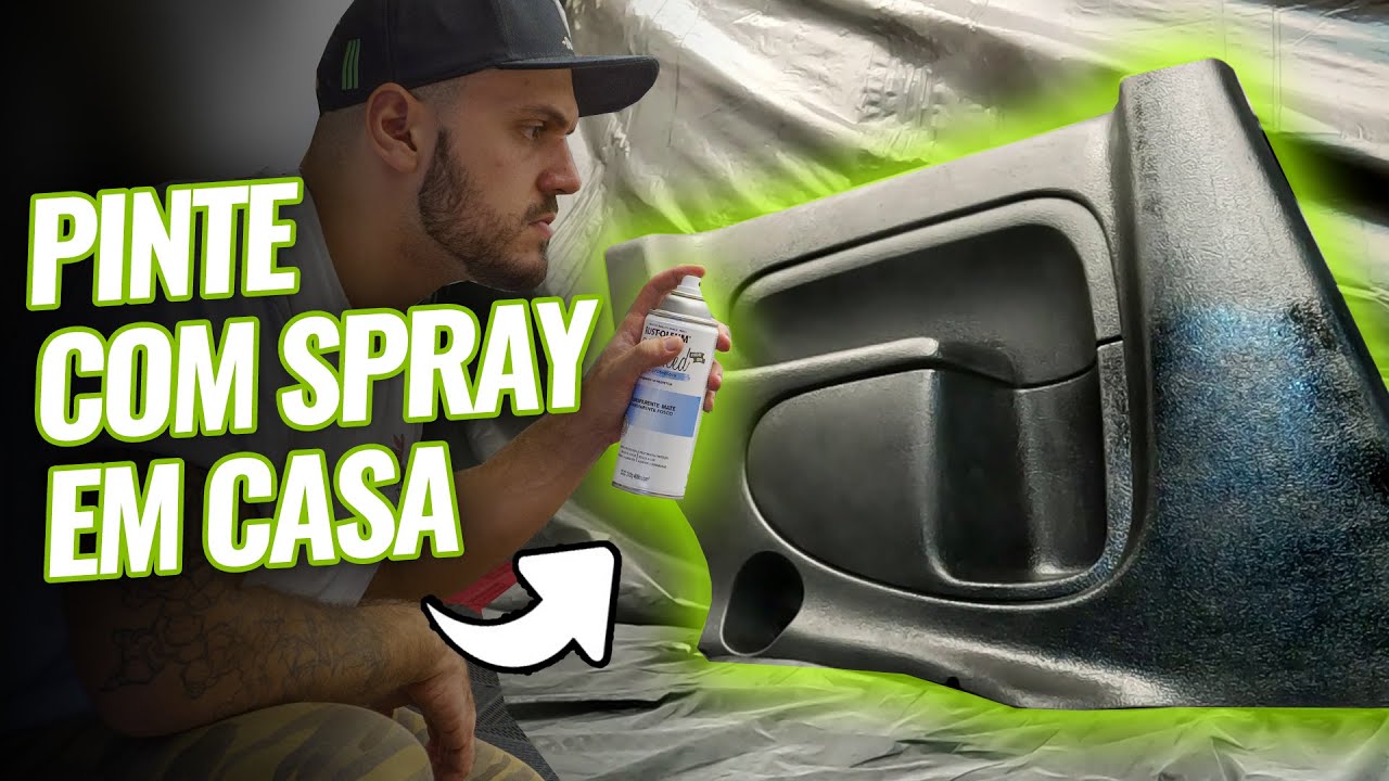 COMO PINTAR o INTERIOR do CARRO com TINTA SPRAY (FÁCIL)