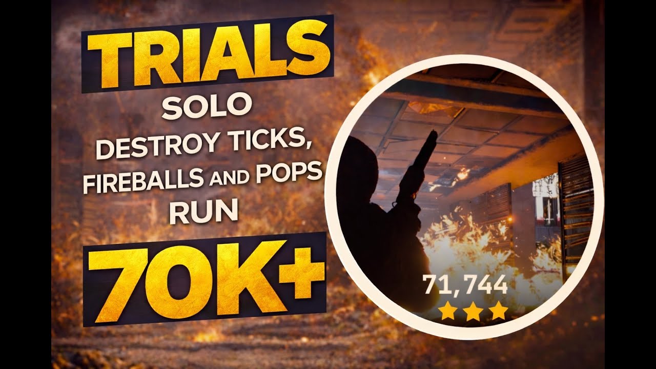 70K+ Solo Trials Destroy Ticks, Fireballs & Pops Run | ARC Raiders