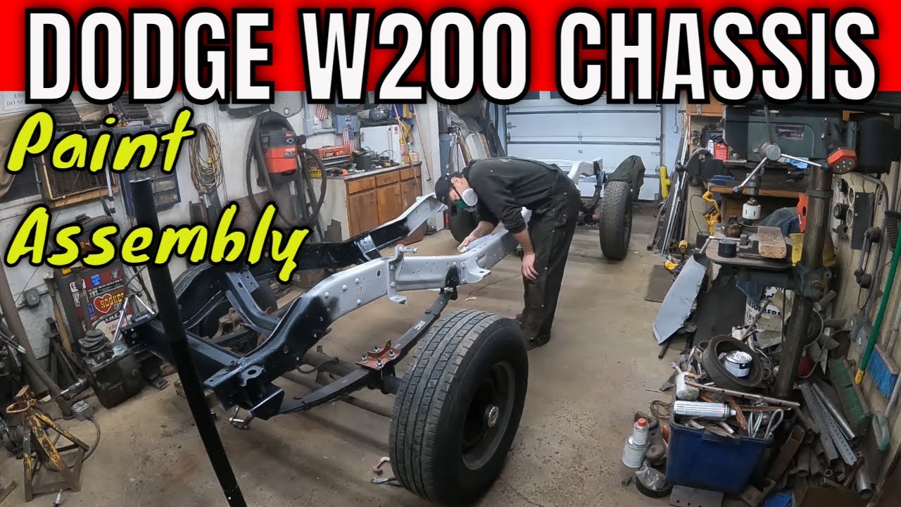 Dodge W200 Sno Commander: Chassis Paint, Suspension and Snow Plow Frame Assembly