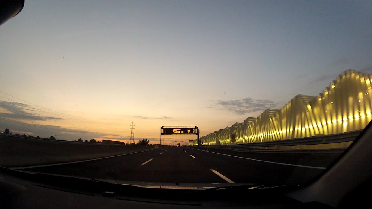 Autostrada A1 (Autostrada del Sole) in Emilia-Romagna, Italy (Italia) – onboard camera