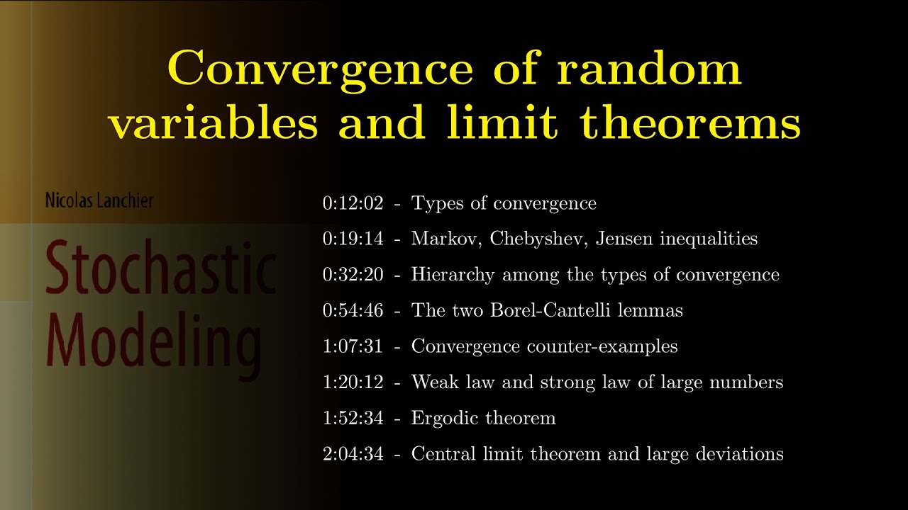 Chapter 03. Convergence of random variables and limit theorems (with subtitles)