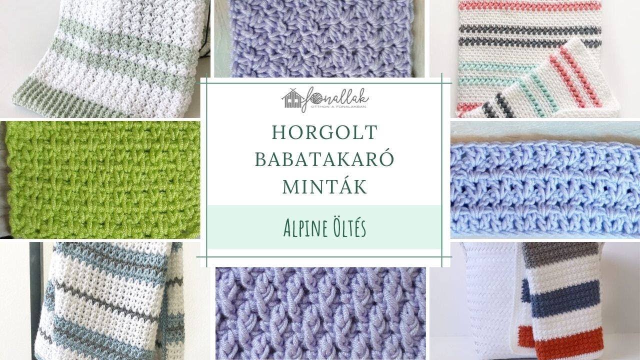 Babatakaró minták - 3. rész - Alpesi öltés - Alpine stitch