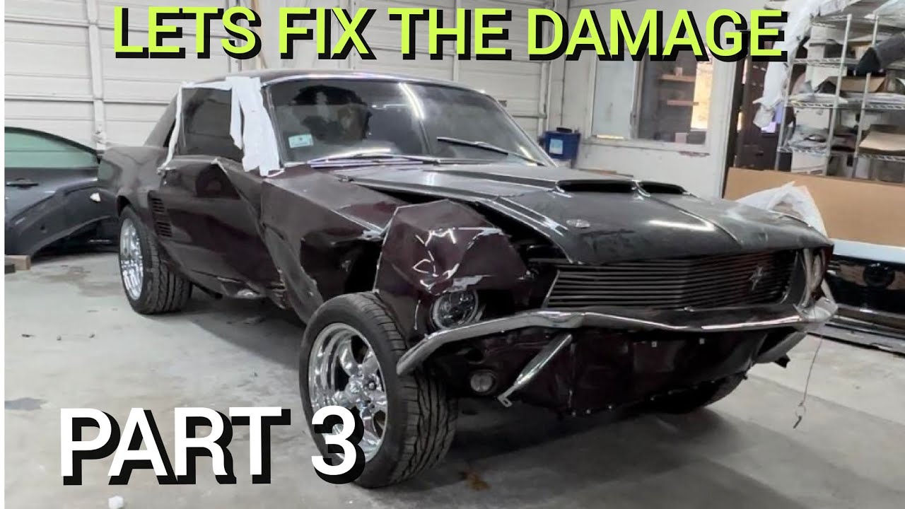 Fixing the @Mtech wrecked 1967 mustang