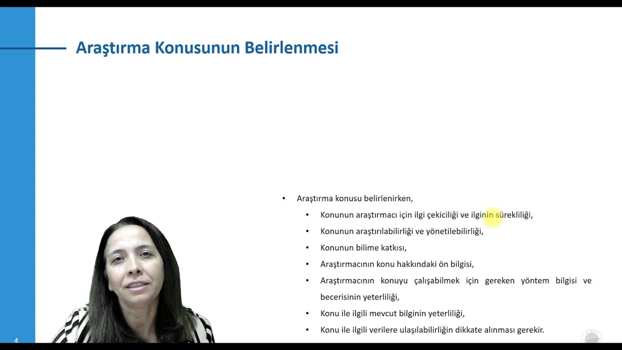 Bilimsel Araştırma Yöntemleri: Araştırmanın Planlanması