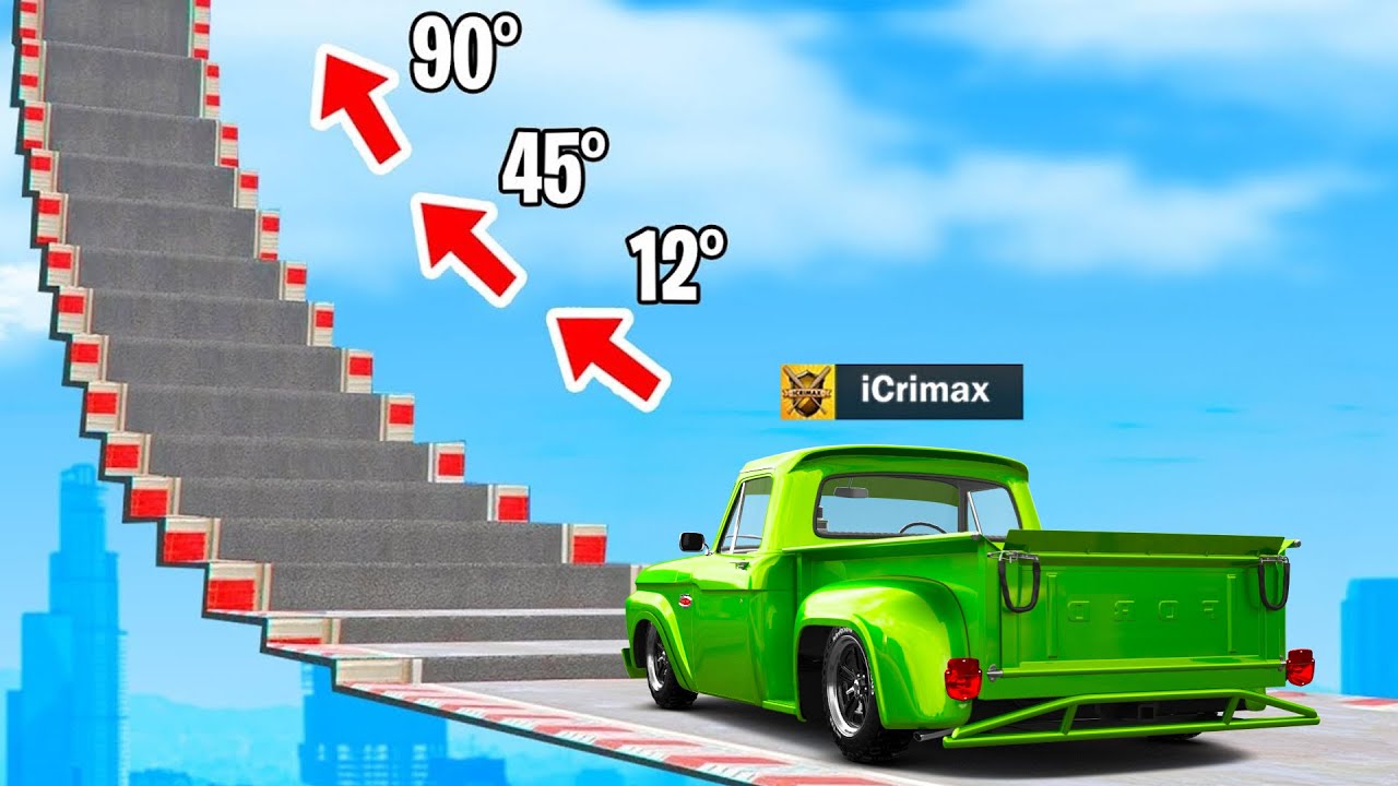 WELCHES AUTO schafft die 90° TREPPE in GTA 5?