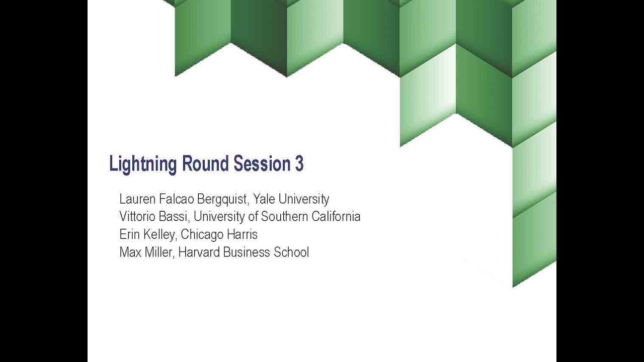 Conference on Finance and Development-Lightning Round Session 3