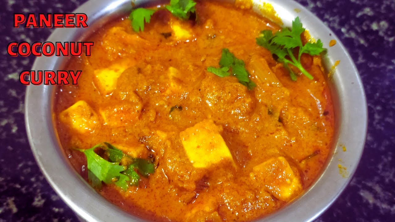 Paneer coconut curry | Coconut paneer recipe | Paneer gravy | Side dish for chapathi | Paneer recipe