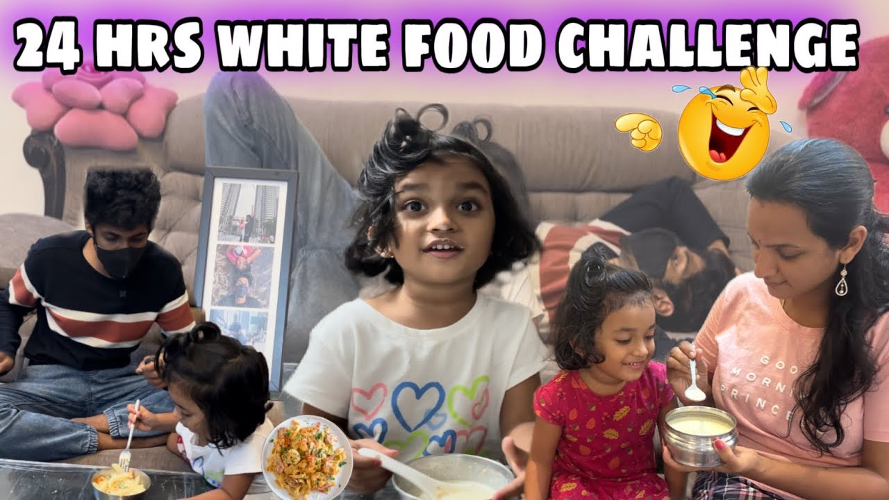 24hrs eating white food challenge 🤯| போதும் டா சாமி 😰 #saanvikashree