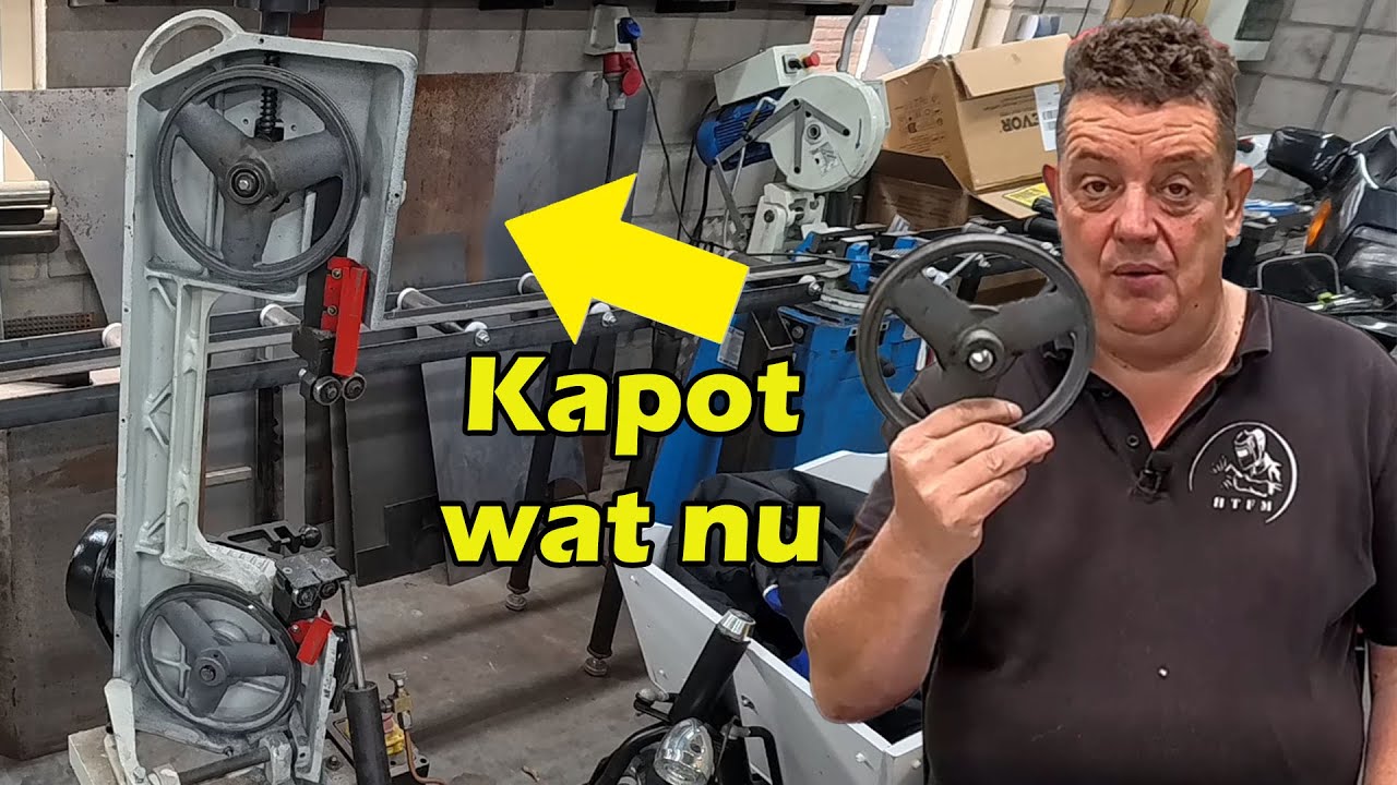 Bandzaagmachine drama in de werkplaats!