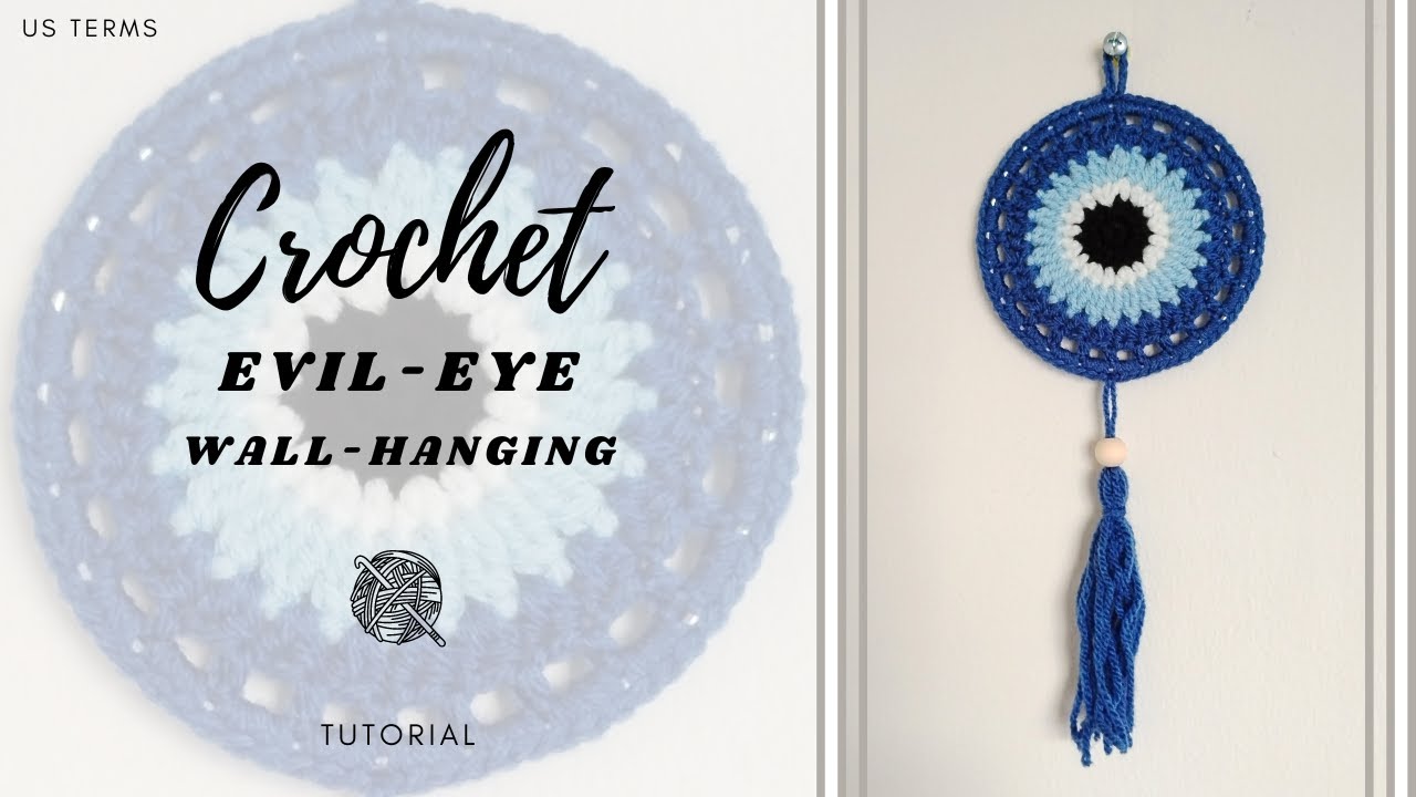 Crochet Evil-eye wall hanging (4