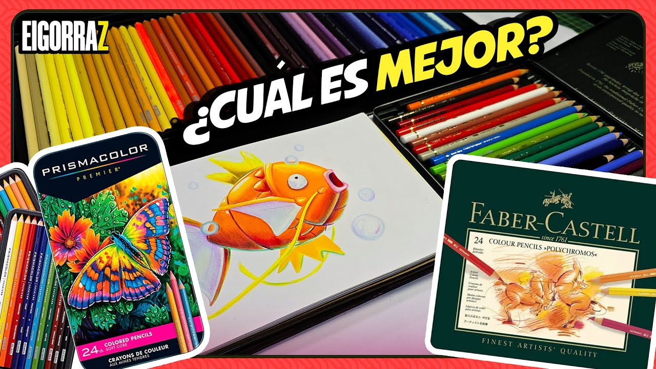 #prismacolor PREMIER  VS #fabercastell  POLYCHROMOS CALIDAD PRECIO| ELGORRAZ