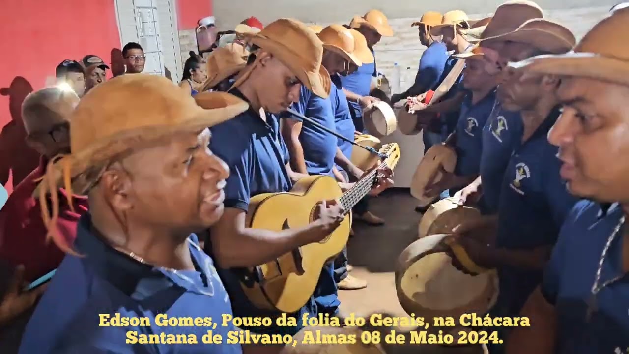 Edson Gomes, Pouso da folia do Gerais, na Chácara Santana de Silvano, Almas 08 de Maio 2024.
