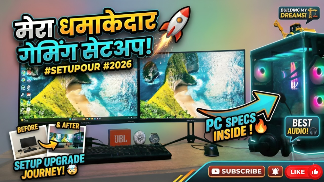 My Gaming Setup Tour 2026 | Budget Gaming Setup for YouTube & Streaming🔥