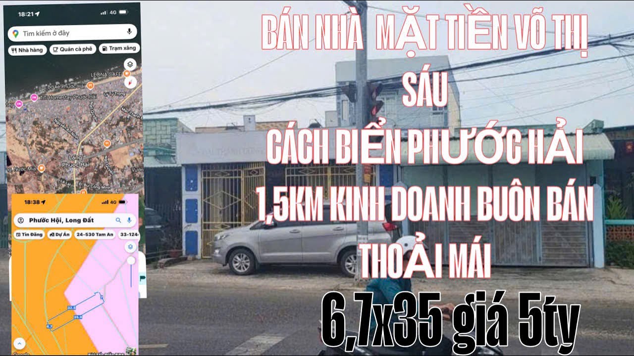 BÁN NHÀ GẦN BIỂN PHƯỚC HẢI MẶT TIỀN ĐƯỜNG VÕ THỊ SÁU 