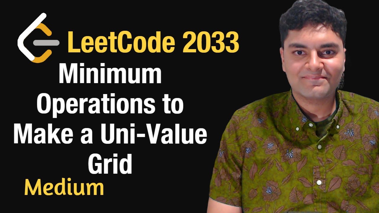 Minimum Operations to Make a Uni-Value Grid - Leetcode 2033 - Python