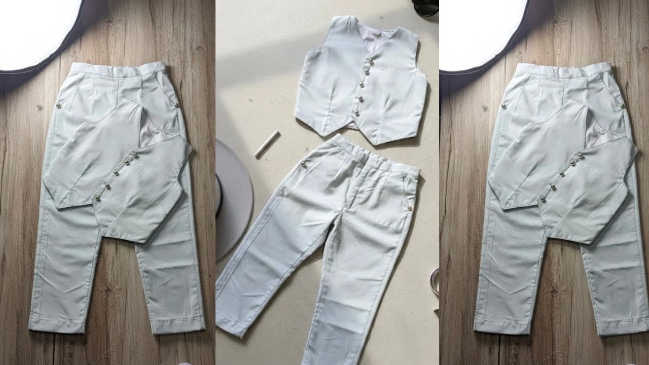 Kids Straight Pant Stitching Tutorial | बच्चों की स्ट्रेट पैंट सिलाई |Pants Cutting Pocket Stitching