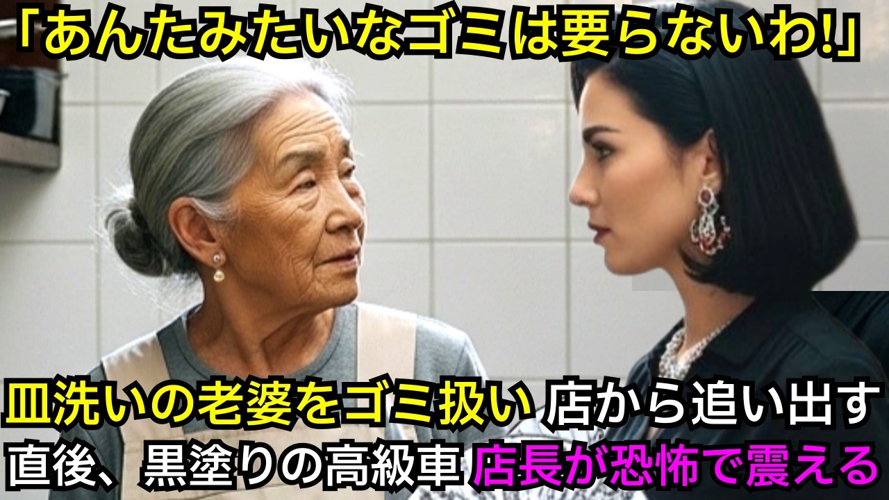 借金3800万で廃業寸前の老舗料亭。皿洗いを「ゴミ扱い」した店長→直後、黒塗りの高級車が現れ、老婆の正体に店長が震え上がることに【感動する話】