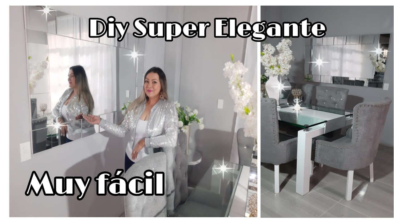 ESPEJO DECORATIVO QUE LUCE SUPER LUJOSO DIY FACÍL