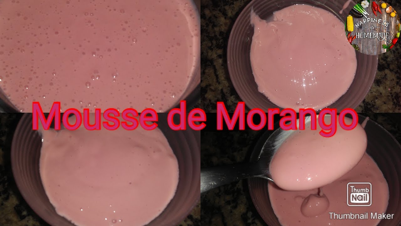 como fazer Mousse de morango(#ComidaCaseira)