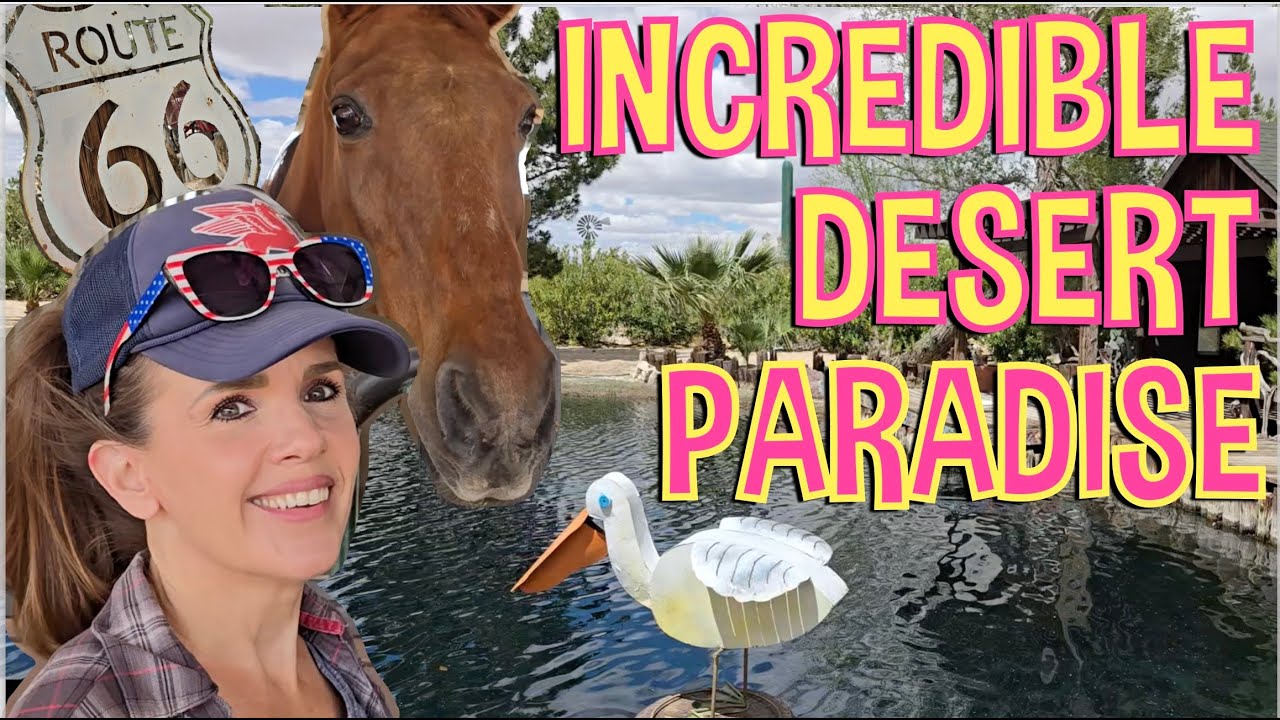 Quirky Paradise Packed With Antiques, Rescue Animals and Private Lake in the Desert Outside Barstow