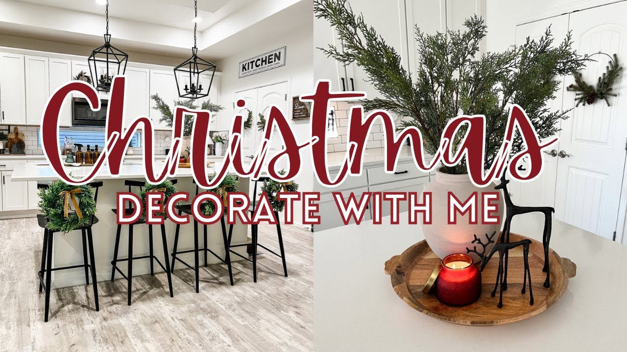 *NEW* CHRISTMAS DECORATE WITH ME 2022 | KITCHEN HOLIDAY DECOR | HOLIDAY TABLESCAPE