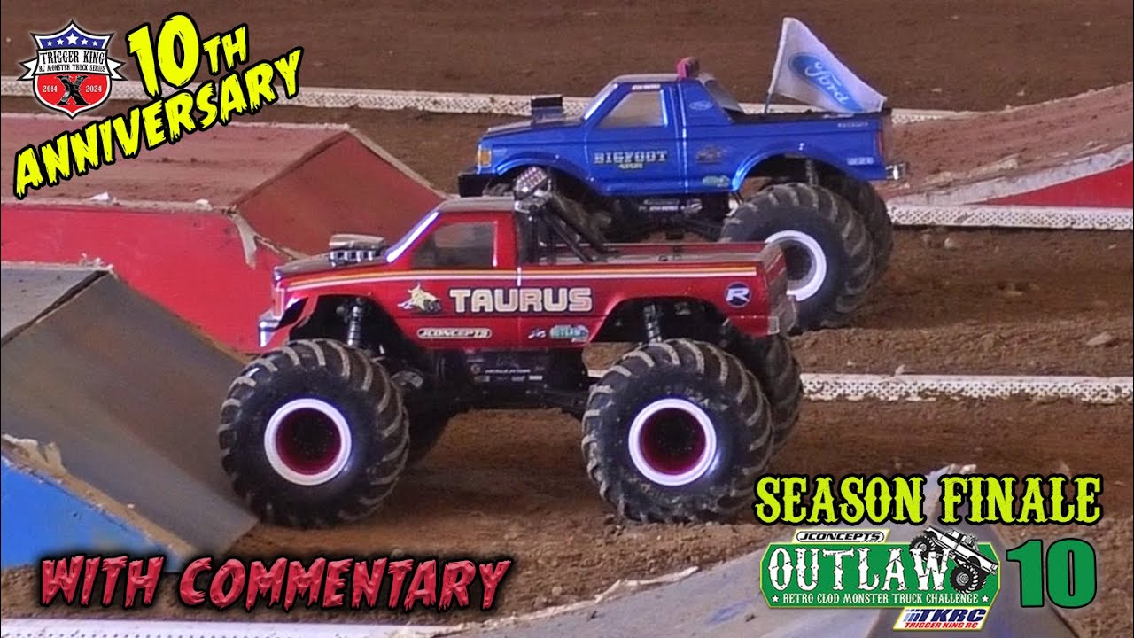 Last Race of 2024 in Outlaw Retro Clod! Trigger King R/C Monster Trucks