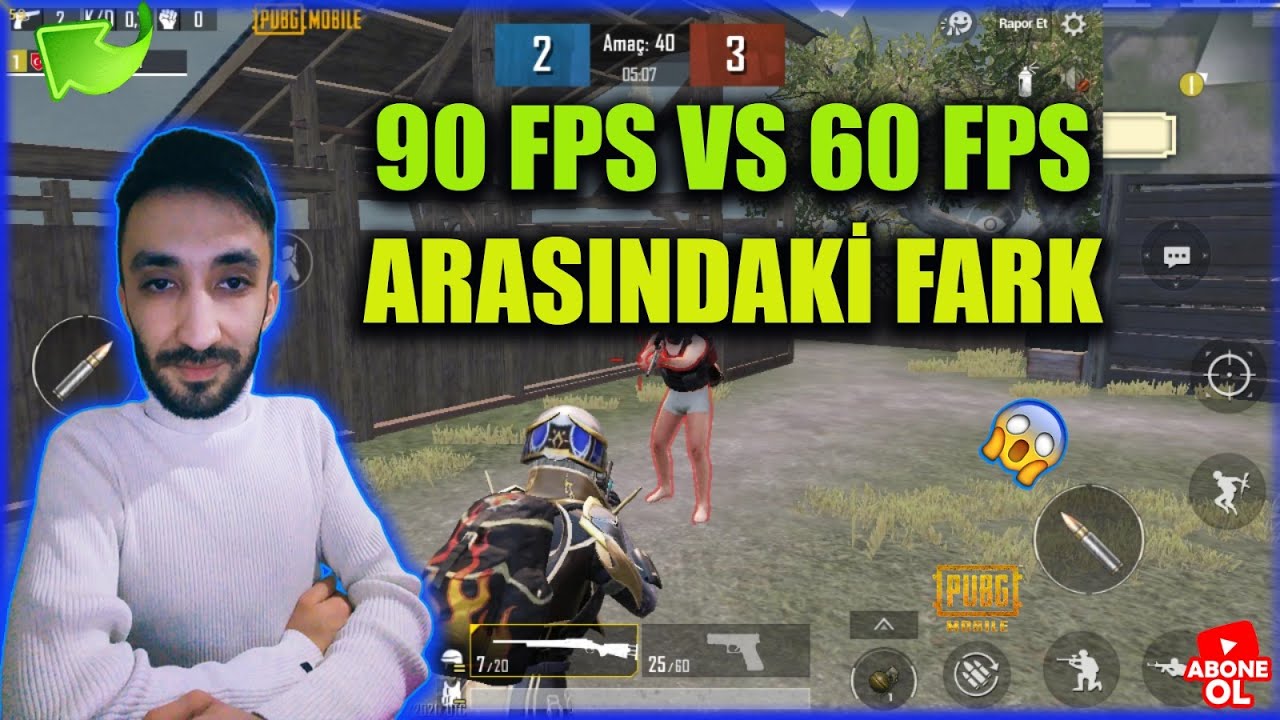 90 FPS VS 60 FPS ARASINDAKİ B&Uuml;Y&Uuml;K FARK - PUBG Mobile