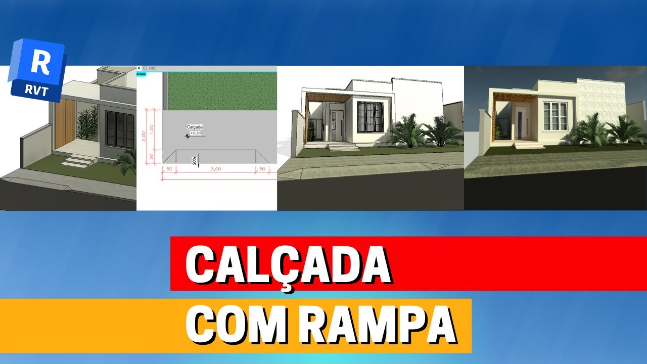Como modelar calçada com rampa no Revit