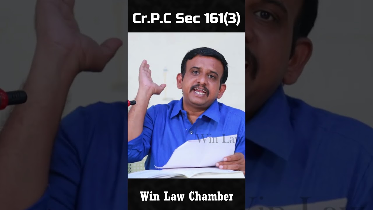 #shortsvideo | Cr.P.C Section 161(3) | Adv Karupasamy Pandian | Adv George Belegin | Win Law Chamber