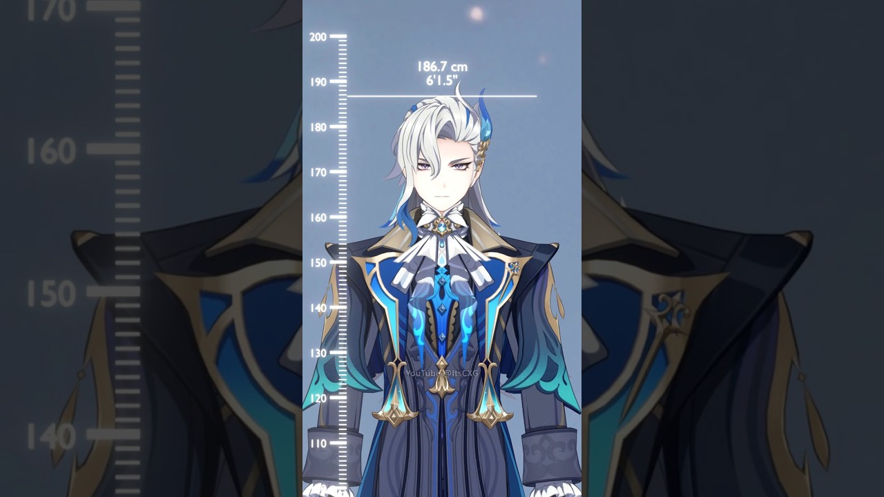 Genshin Impact Male Character Height #genshinimpact