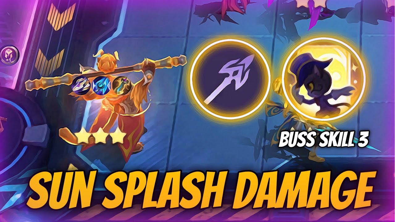 HOW TO USE BUSS SKILL 3 | 3-STAR SUN SPLASH DAMAGE | MAGIC CHESS MLBB